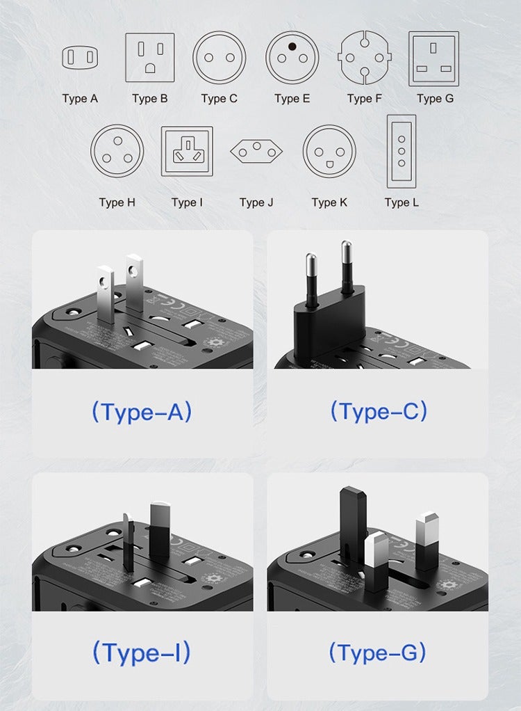 Gresion Transformer Overseas Travel Multi Conversion Plug Travel Convenient Goods Travel Outlet Business Trip Travel Charger Korea Taiwan USA Singapore Australia United Kingdom - Image 5