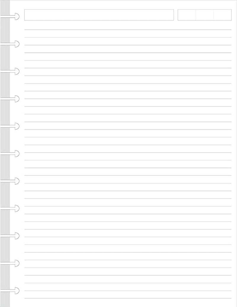 Getvow A4 TUL Discbound Lined Refill Paper, 11 Disc Hole Punched, 100Sheets / 200Pages, 100gsm White Paper, 8.5'' x 11'' - Image 1