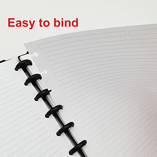 Getvow A4 TUL Discbound Lined Refill Paper, 11 Disc Hole Punched, 100Sheets / 200Pages, 100gsm White Paper, 8.5'' x 11'' - Image 4