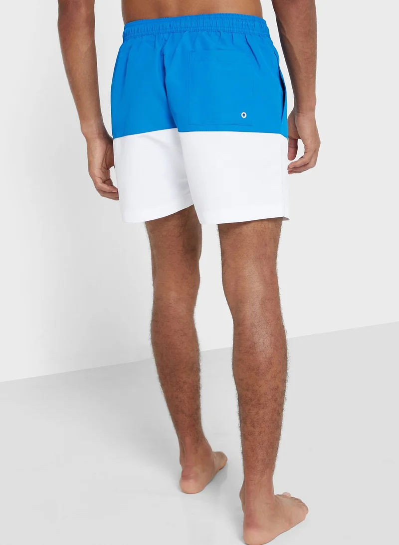 CALVIN KLEIN Colour Block Drawstring Swim Shorts
