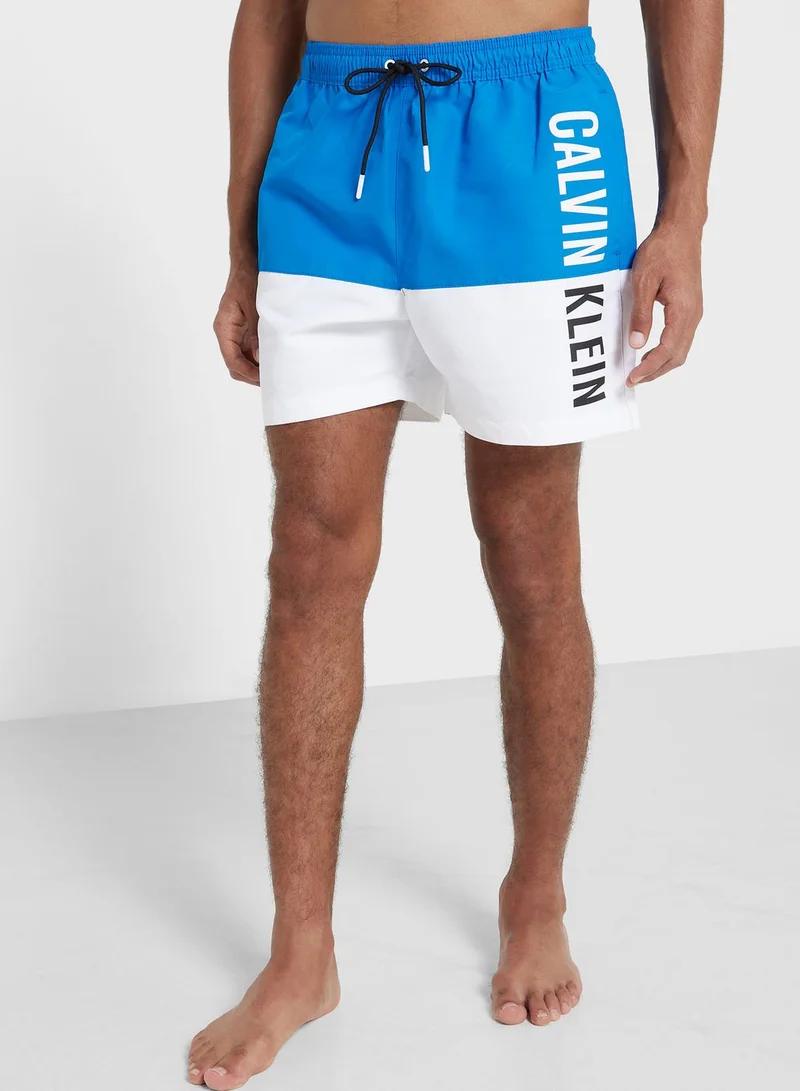 CALVIN KLEIN Colour Block Drawstring Swim Shorts
