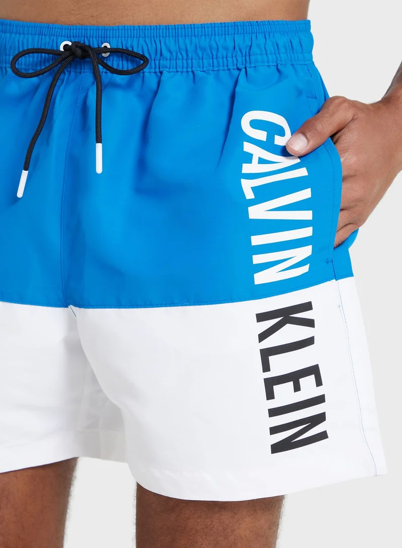 CALVIN KLEIN Colour Block Drawstring Swim Shorts
