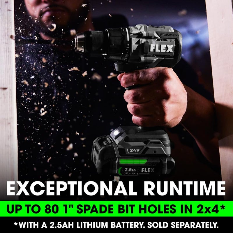 FLEX 24V Brushless Cordless 1/2-Inch 750 In-Lbs Torque 2-Speed Drill Driver Tool Only, Battery and Charger Not Included - FX1151-Z - Image 4