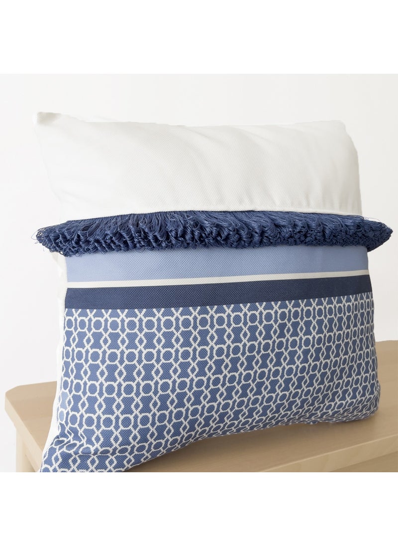 Ritmo Home Tasseled Scandinavian Ethnic Marine Throw Pillow Cover  - Image 3