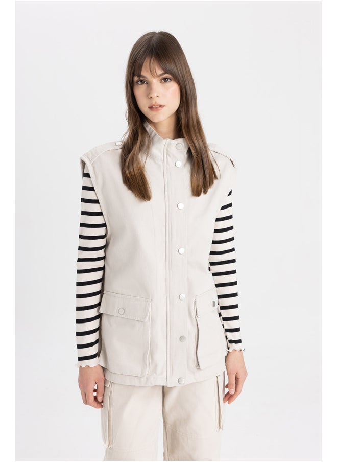 DeFacto - Woman Mock Neck Sleeveless Vest - Image 1