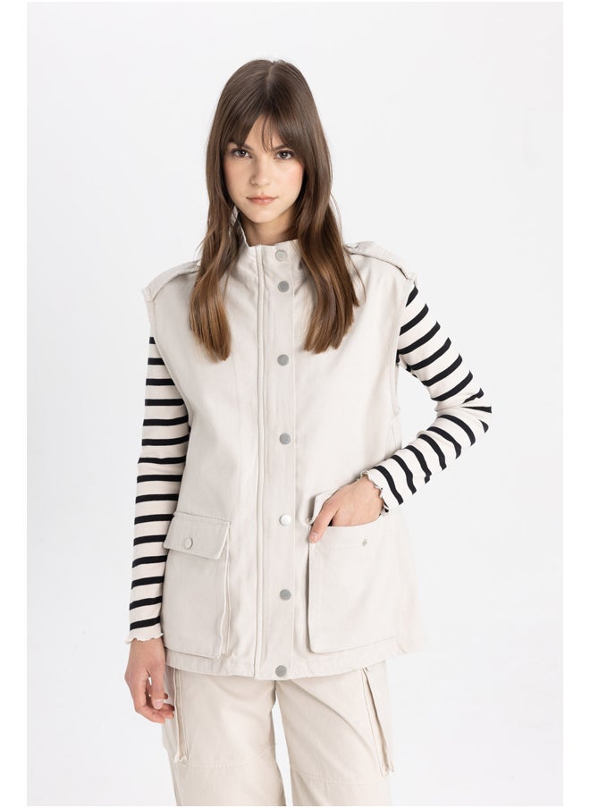 DeFacto - Woman Mock Neck Sleeveless Vest - Image 1