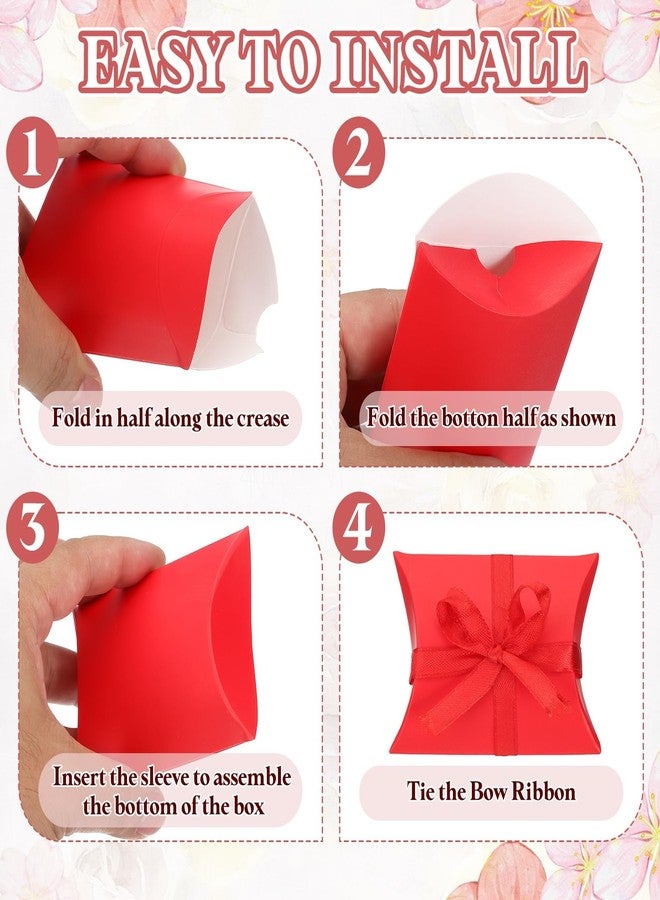PATIKIL Small Gift Boxes, 50 Pcs 3.5x2.5x1 Inch Pillow Boxes Candy Thank You Treat for Wedding Party Favor Pen Birthday Gift Jewelry Greeting Card, Brown - Image 5