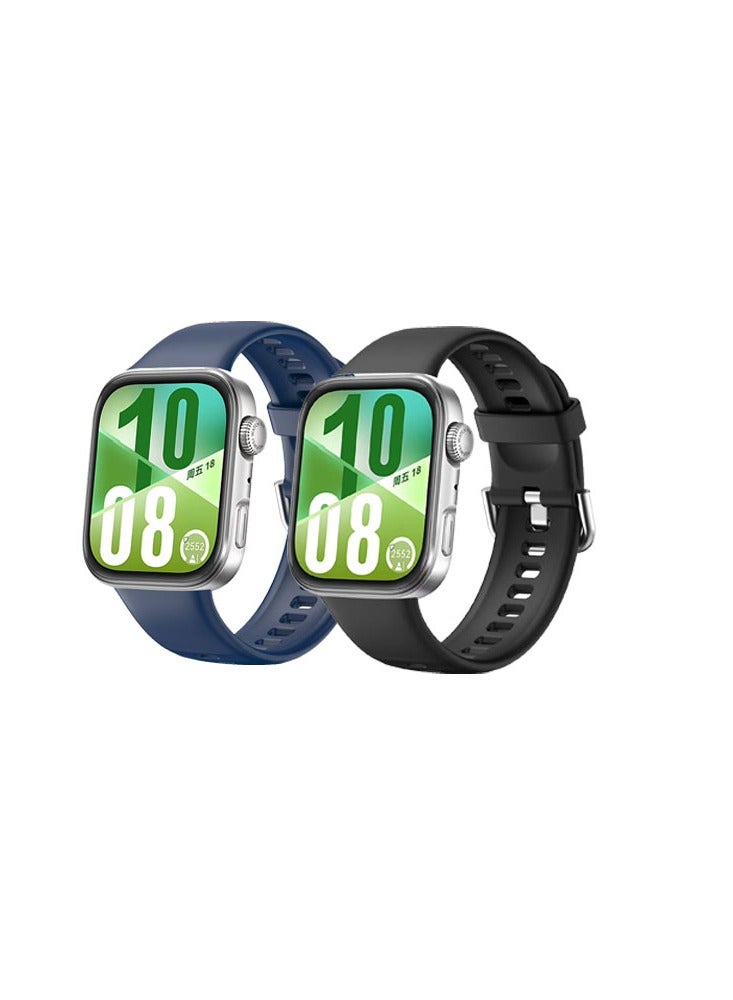 DKNG For Huawei Watch Fit4 Pro/Fit4/Fit3 Silicone Sport Band for Men/Women Blue/Green - Image 1