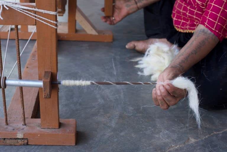 AKS Creations Raw Cotton Punis Pack For Charkha Khadi Thread 100 Grams Pack/Bundle - Image 5