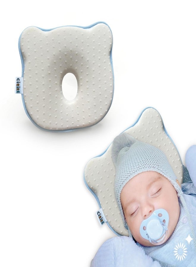 CIRIRE Memory Foam Baby Pillow, Soft Cozy Toddler Pillow Machine-Washable, Head and Neck Support Breathable Anti-Slip Design for Infants for Small Boys and Girls Prevent Flat Head Tummy (Beige) - Image 1