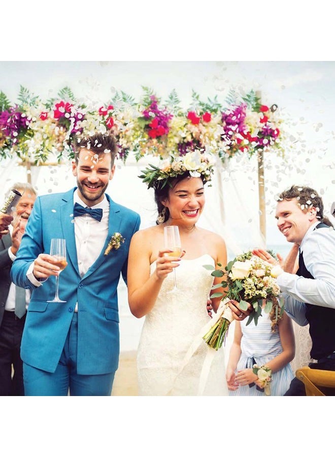 Kaemi Tissue Paper Confetti 5000 Pieces White Round Confetti 1 inch Paper Circle Confetti Dots for Table Wedding Birthday Party Decoration - Image 3