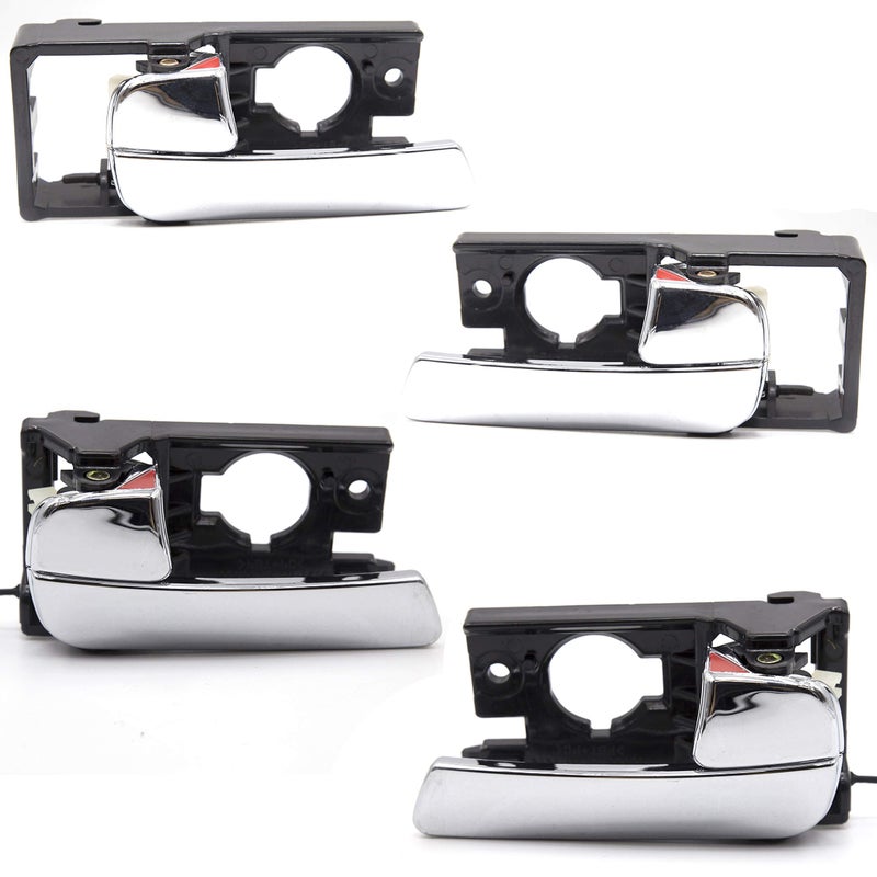 Otois 4Pcs Interior Chrome Door Handle Front Rear Left Right for Kia Rio Rio5 2006 2011
