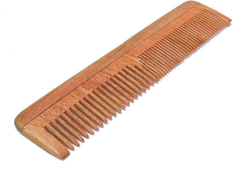 Pure Neem Wood Comb Fine Tooth Wide Tooth Natural Wooden Hair Comb EcoFriendly Comb for Men Women