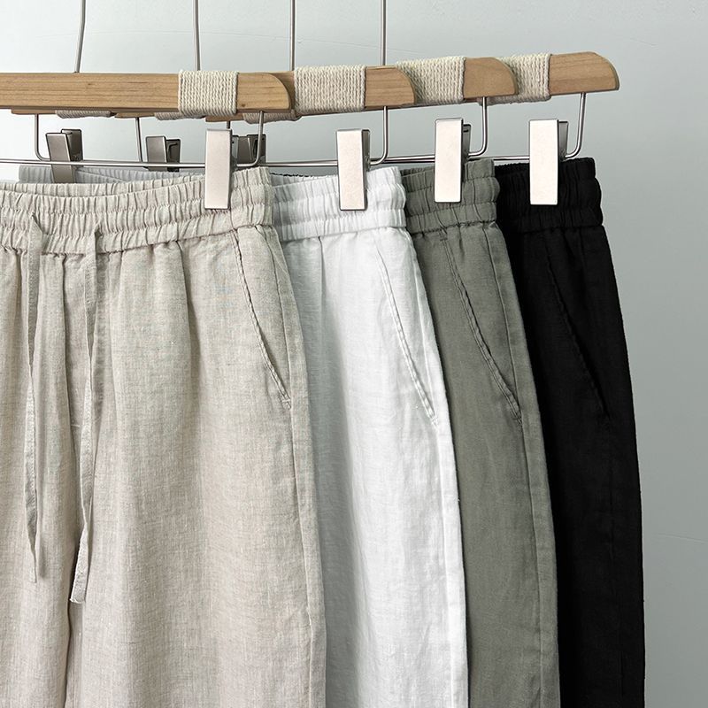 Linen Trousers Men'S Summer Thin Straight Leg Pants Linen Casual Pants Summer Loose All-Match Men'S Breathable Pants - Image 5