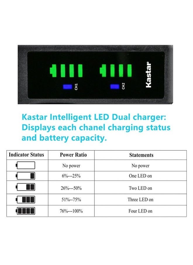 Kastar 3-Pack Battery and LTD2 USB Charger Replacement for Kodak LB-060 LB060 Battery, Kodak PixPro AZ525, PixPro AZ526, PixPro AZ527, PixPro AZ528 Digital Camera, Minolta MN53Z 16MP FHD Bridge Camera  - Image 3