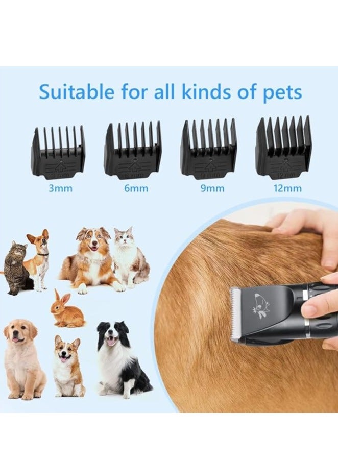 general Dog hair shears, USB rechargeable wireless grooming kit, low noise pet hair, thick coat, one set of electric pet trimmer, scissors - Image 2
