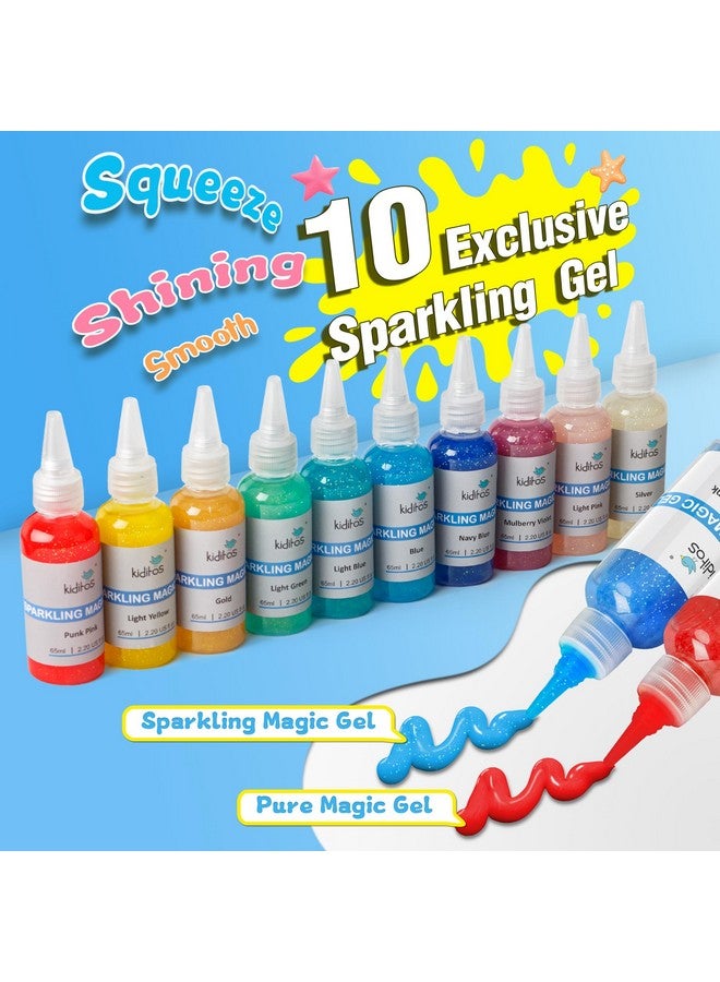 Kiditos Magic Water Elf Toy Kit, Aqua Fairy Water Gel Kit with 20 Magic Gels, 10 Sea Creature Molds. Christmas Gifts, Birthday Gifts, Party Favors, Arts & Crafts DIY STEM Kits for Kids(20 Colors) - Image 3
