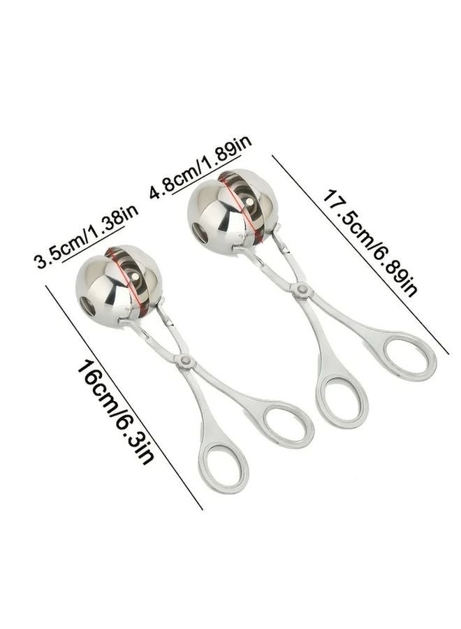 Stainless Steel Meatball Maker 6.3 Inch Manual Scoop Shaper For Fish Balls - Image 4