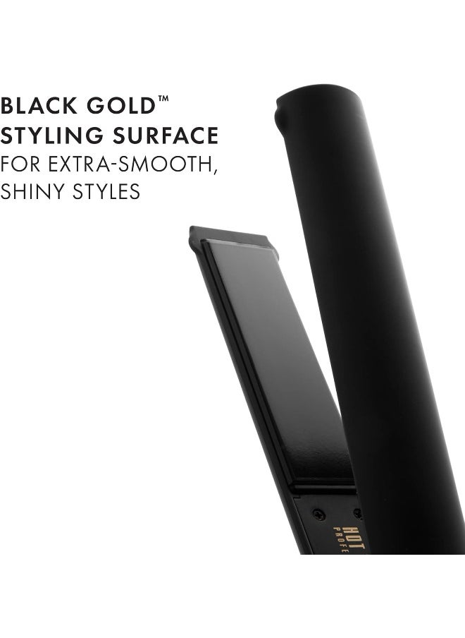 Hot Tools - Professional Black Gold Micro Shine Flat Iron, 1 1/4 Inches - Image 1