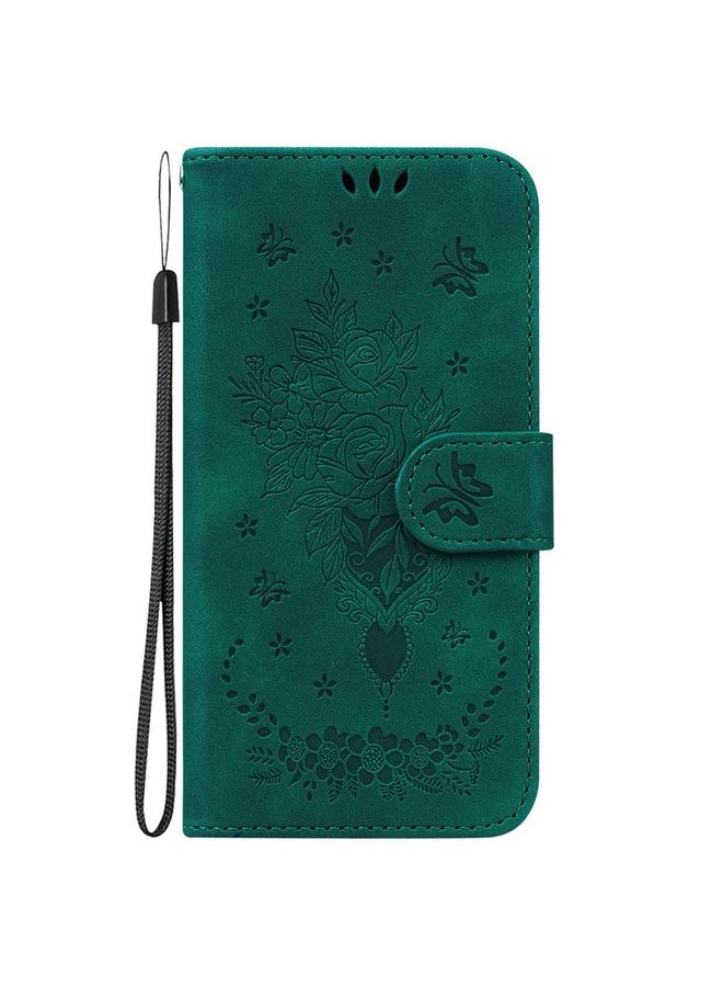 S-TOP Case For Redmi Note 14 4G 163.25mm Butterfly Rose Embossed Leather Phone Case - Image 3