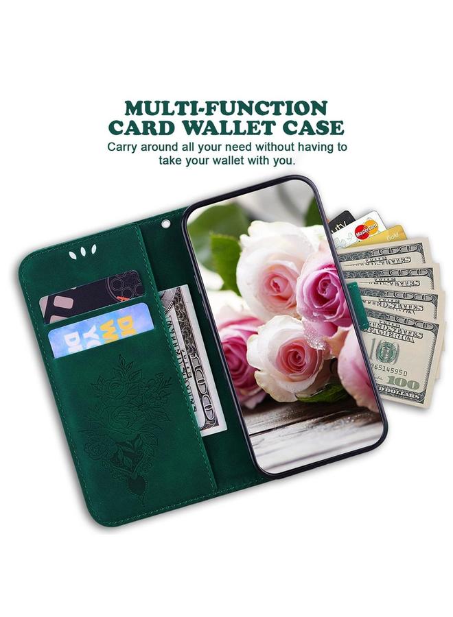 S-TOP Case For Redmi Note 14 4G 163.25mm Butterfly Rose Embossed Leather Phone Case - Image 5