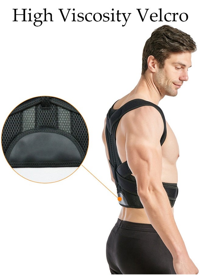 DUNISO - Posture Corrector Belt for Men and Women Comfortable Adjustable Back Braces Improve Neck Shoulder Posture Bands Pain Relief for Back Shoulders Neck S - Image 1