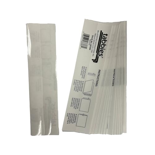 Tabbies Self-Adhesive Label/File Folder Protector, End Tab, 2 X 8, Clear, 100/box - Image 2