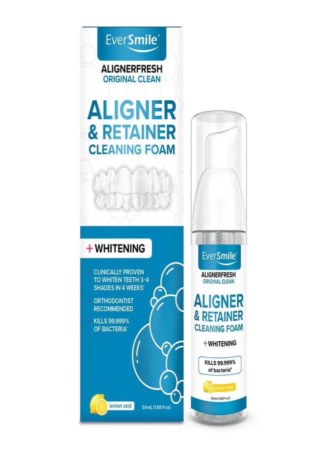 EverSmile AlignerFresh Original Clean Foam - Cleaner for All Clear Aligners & Retainers - Whitens Teeth, Fights Bad Breath - Lemon Zest, 50ml (1 Pack) - Image 1