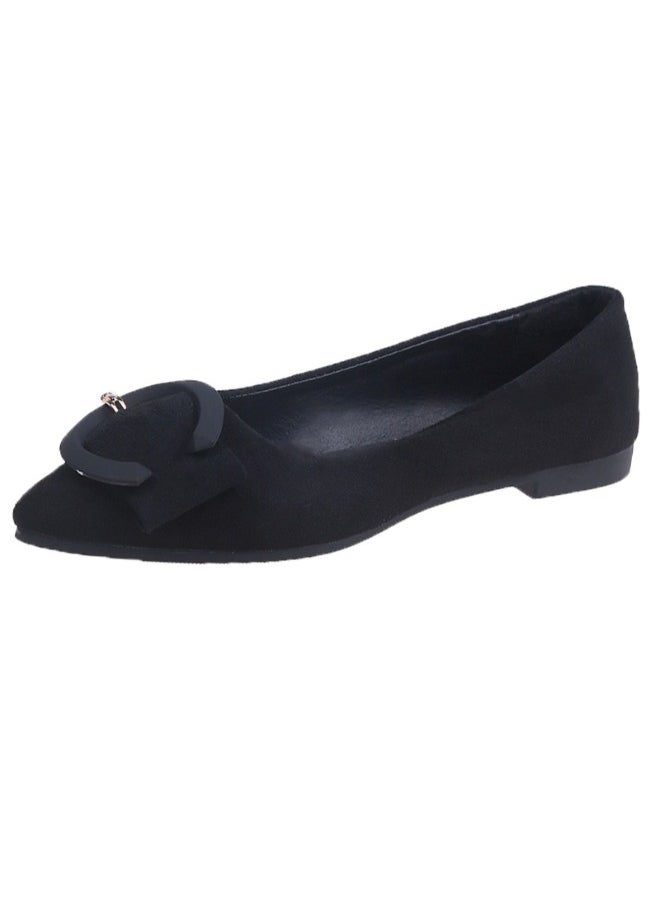 Rup Art Women’s Korean Style Flats – Lightweight Slip-On Office Shoes with Buckle – Casual & Comfortable for Long Walks  - Image 1