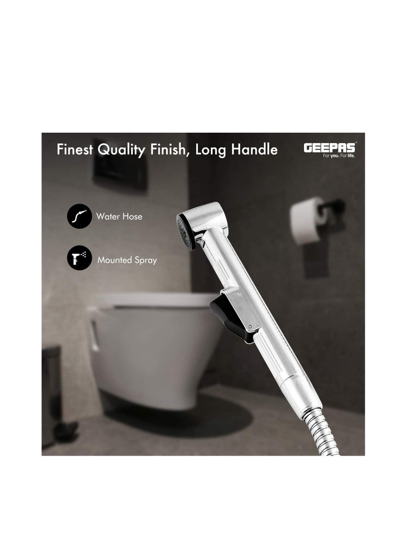 GEEPAS Hand Held Toilet Bidet Sprayer for Bathroom with Anti-leaking Hose | Multi-function for Baby Cloth Diaper Sprayer, Pet Shower GSW61069 - Image 5
