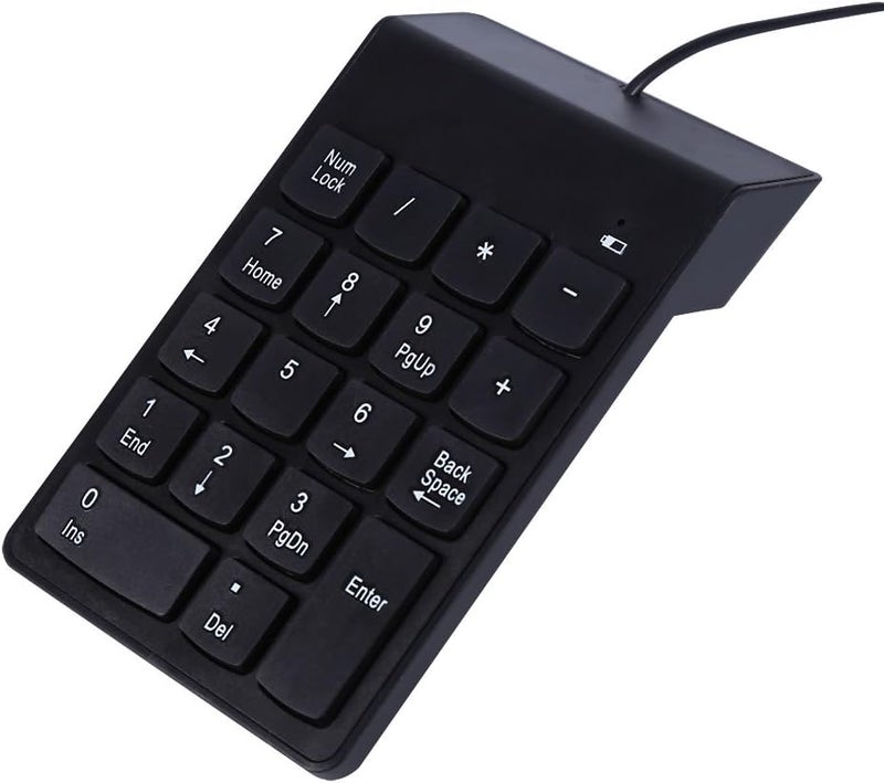 USB Wired Number Pad Mini Numeric Keypad Numpad 18 Keys Keyboard - Image 1