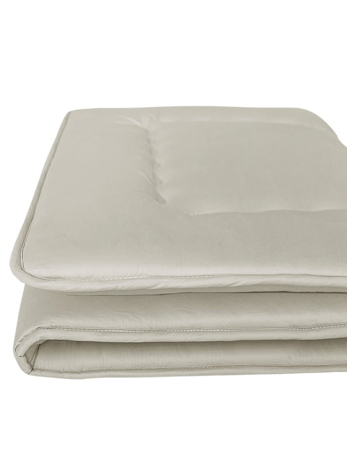 سمارت هوم مرتبة أرضية قابلة للطي بثلاث طبقات من البوليستر الناعم 100%  - 90x190 سم | مرتبه مريحة وخفيفة الوزن مثالية للنوم أو الإسترخاء - مطرحة الضيوف والسفر تأتي مع حقيبة متينة وفخمة - القماش الخارجي للمرتبة قطن 100% - Image 2