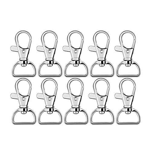 60Pcs Swivel Snap HooksMetal Swivel Lanyard Snap Hook for Keychain LanyardCrafts Supplies1 25 mm Inside Width