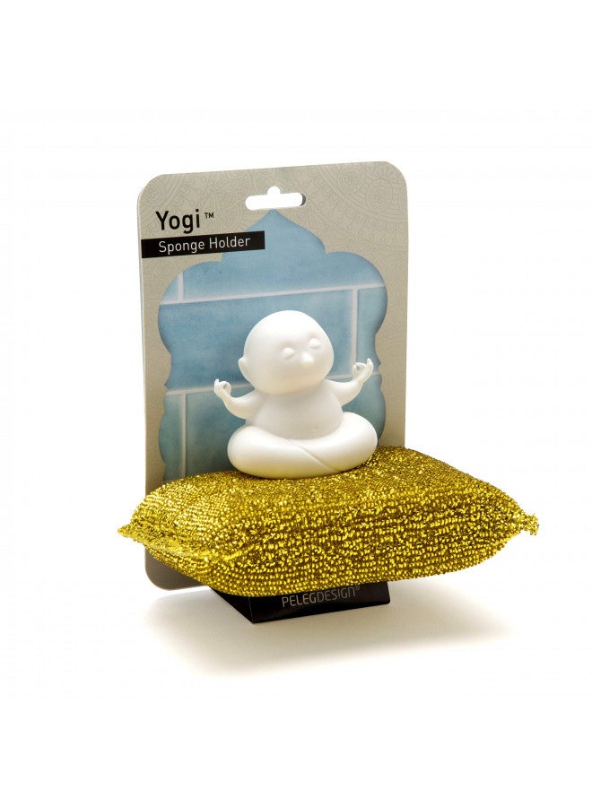 PELEG DESIGN Yogi Sponge Holder, Cute Plastic Sponge Holder for Kitchen Sink with Suction Cup,Dish Sponge Caddy Holder,Dries All Types of Sponges - Sponge Included - Image 4