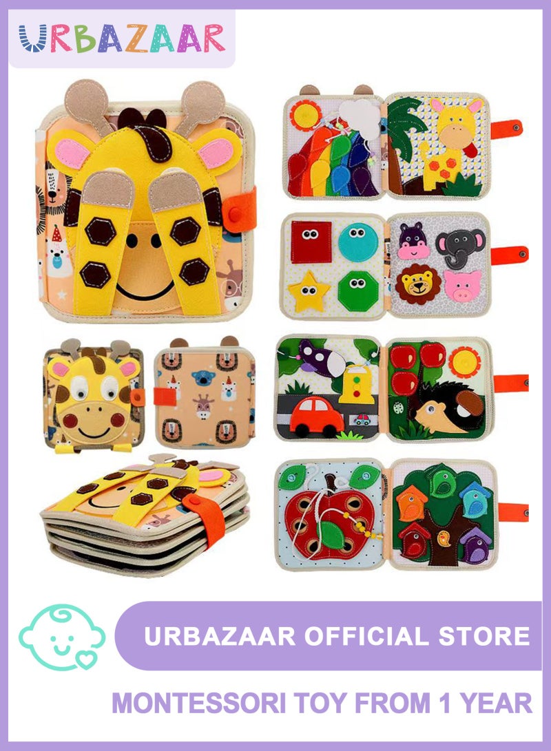 أوربازار كتاب مونتيسوري المزدحم للأطفال الصغار من عمر 1 إلى 3 سنوات، كتاب هادئ عن رحلات الطائرات/الطرق البرية للأطفال، أنشطة تعليمية لمرحلة ما قبل المدرسة لتطوير المهارات الحركية الدقيقة، ألعاب تعليمية حسية للسفر للأولاد والبنات، هدايا - Image 1