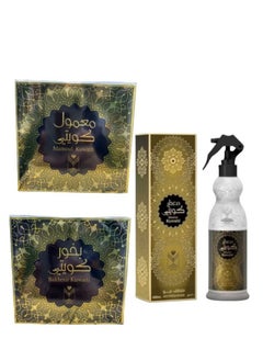Al Maas Kuwaiti maamoul 60 grams - Kuwaiti incense 40 grams - Kuwaiti home freshener 480 ml  - Image 1