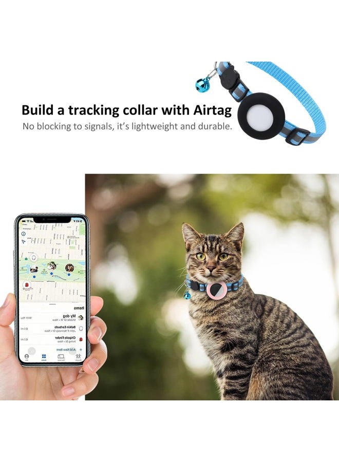 SimpleThings 2022 Airtag Cat Collar Holder, Small Air tag Cat Collar Holder Compatible with Apple Airtag GPS Tracker, 2Pack Waterproof Case Cover for Cat Dog Pet Collar Within 3/8 inch (Pink&Purple) - Image 4