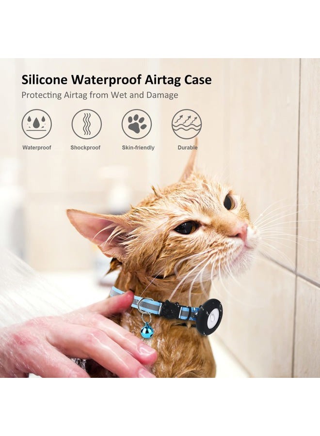SimpleThings 2022 Airtag Cat Collar Holder, Small Air tag Cat Collar Holder Compatible with Apple Airtag GPS Tracker, 2Pack Waterproof Case Cover for Cat Dog Pet Collar Within 3/8 inch (Pink&Purple) - Image 5