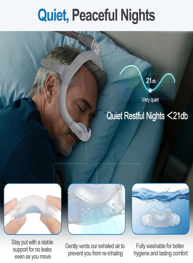 آيبيت وسادة بديلة لقناع الأنف Airfit N30i - وسادة بديلة لقناع الأنف IBEET N30i - ثابتة لمنع التسرب، صغيرة (أزرق) - Image 3