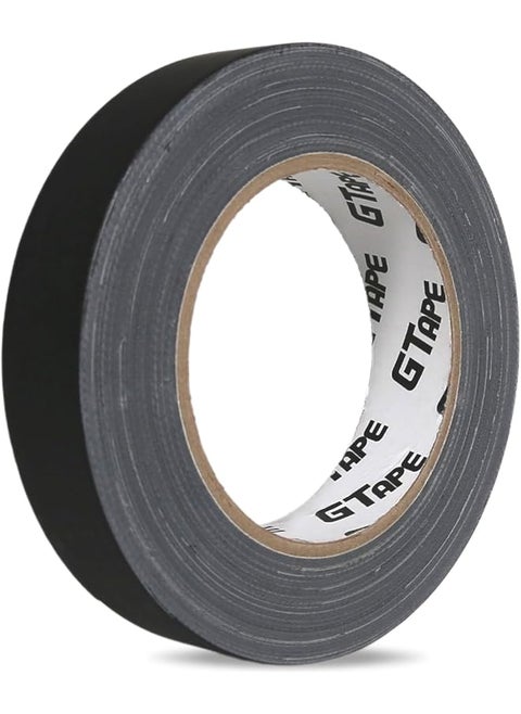 promass Premium Gaffer Spike Tape | Weatherproof | No Residue | Easy Tear | Used for Masking in Stage & Photography | 1 Roll (25m x 24 width, Matt Black)