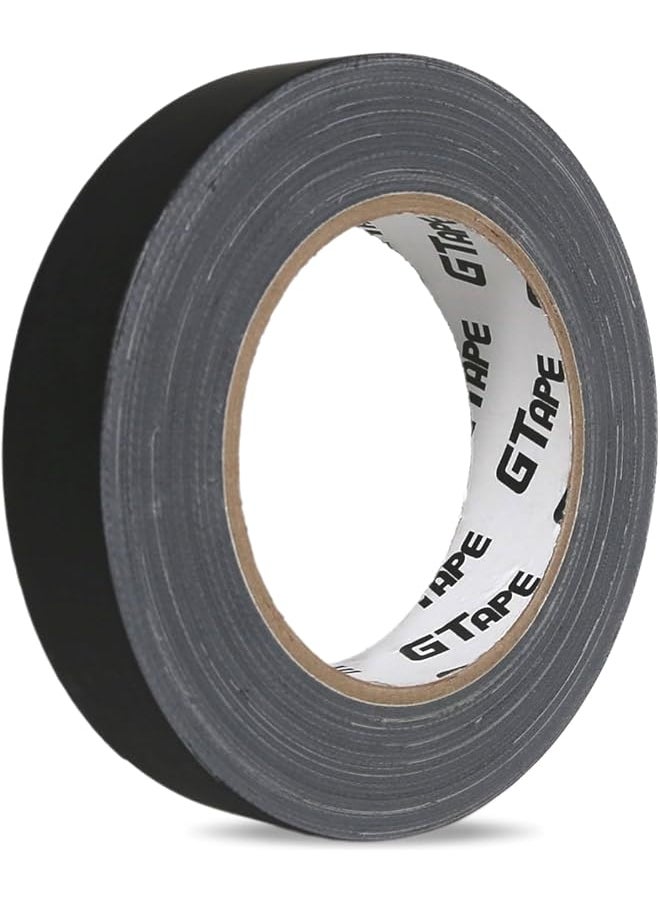 PROMASS promass Premium Gaffer Spike Tape | Weatherproof | No Residue | Easy Tear | Used for Masking in Stage & Photography | 1 Roll (25m x 24 width, Matt Black) 