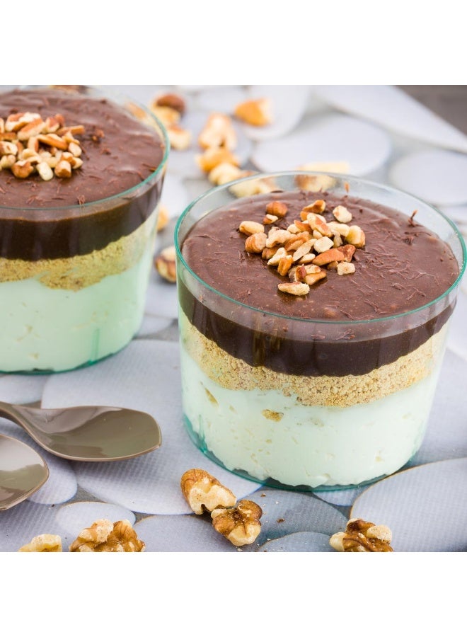 Restaurantware 6 Ounce Parfait Cups, 100 Round Mousse Cups - Disposable, Durable, Seagreen Plastic Shooter Glasses For Desserts, Premium, Serve Appetizers Or Desserts - Image 3