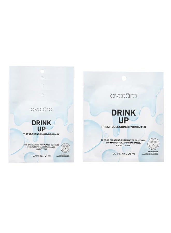 Avatara Drink Up Facial Mask 5 Sheets, Hydrating Mask, Sheet Masks with Aloe Vera and Licorice Root, Face Mask Skincare Beauty Essential Made with Tencel Fibers, Paraben-Free, Dry Skin, 5 Pack - Image 1