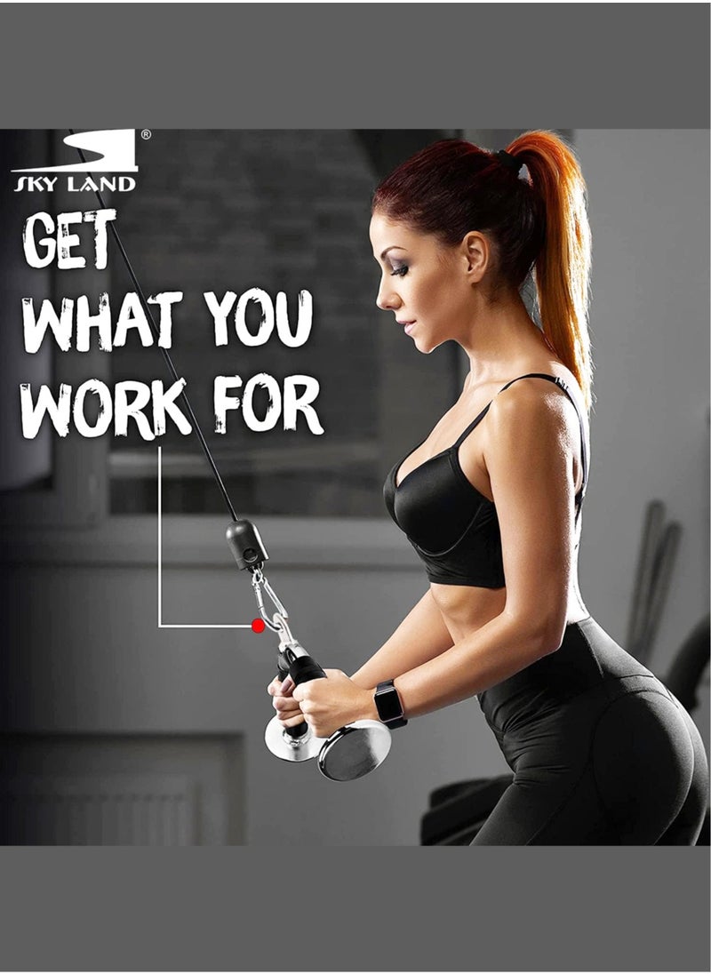 Sky Land V Press Down Bar Cable Attachment | V-shaped Exercise Bar | Strength Training Handle Attachment for Home Gym Equipment Weight Lifting Workout V Bar |Pully Cable Attachment EM-9359  - Image 2