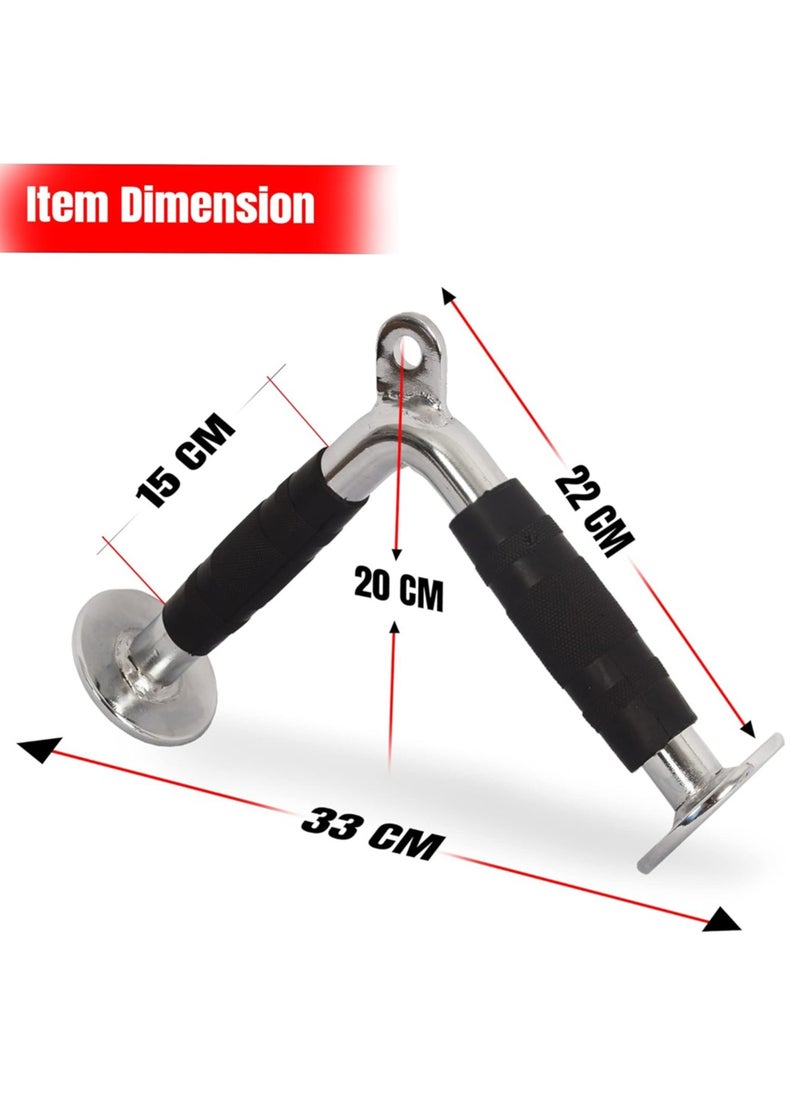 Sky Land V Press Down Bar Cable Attachment | V-shaped Exercise Bar | Strength Training Handle Attachment for Home Gym Equipment Weight Lifting Workout V Bar |Pully Cable Attachment EM-9359  - Image 5