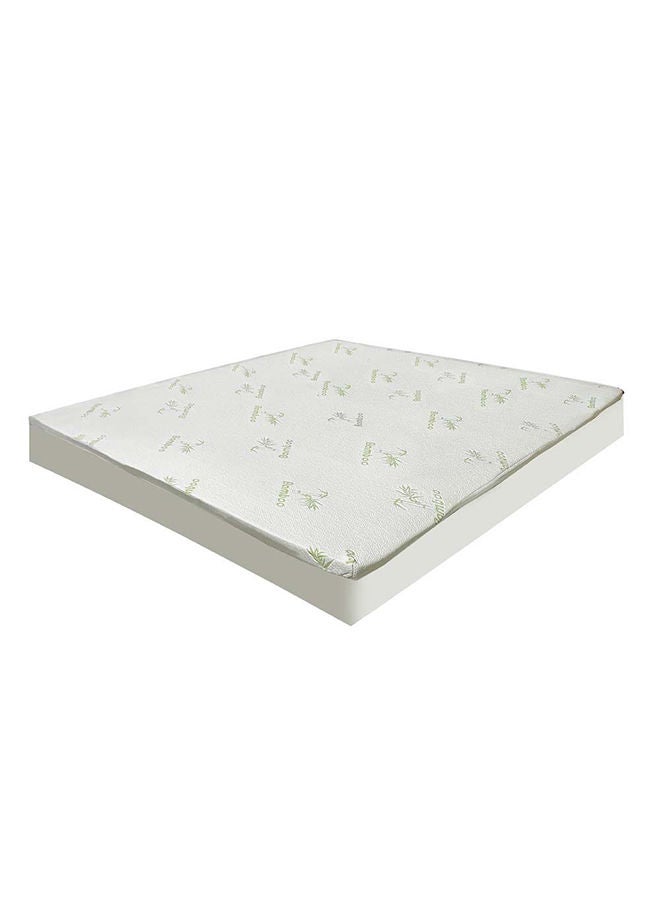 DANUBE HOME Luxury Memory Foam Topper Polycotton  Support Mattress And Protector For Beds  L 150 X W 200 Cm  White - Image 1