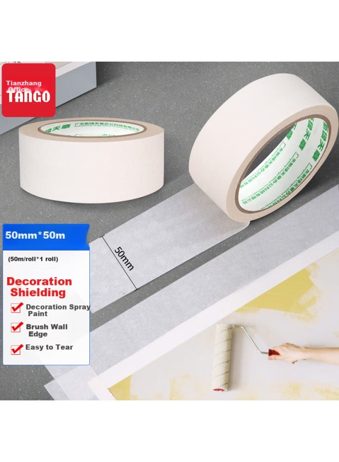 Tango Decorative Masking Tape For Painting, Drawing, And Artwork, 50mm*50m/roll, 1 Roll Pack - Image 1