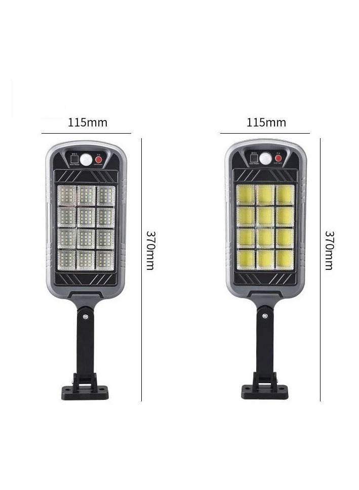 تعمل بالطاقة الشمسية وحدة إضاءة LED جداريّة ضوء في الهواء الطلق 144 COB محس حركة مقاوم للماء IP65 الإضاءة لحديقة ساحة مصابيح الشارع 2400mAh - Image 2