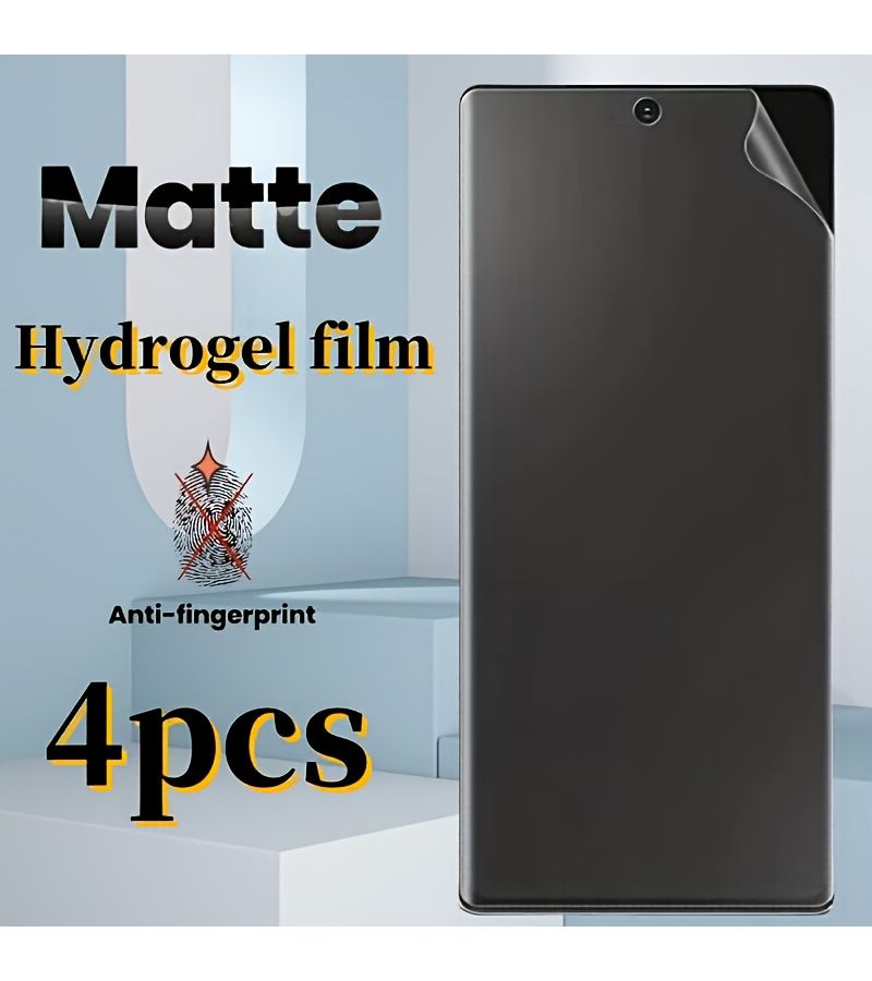 New 4 Pcs Matte Water Coating Flexible Protective Film For Samsung S26 Edge Full Screen Coverage Anti Fingerprint Ultra Clear Visual Soft Film Smooth Touch