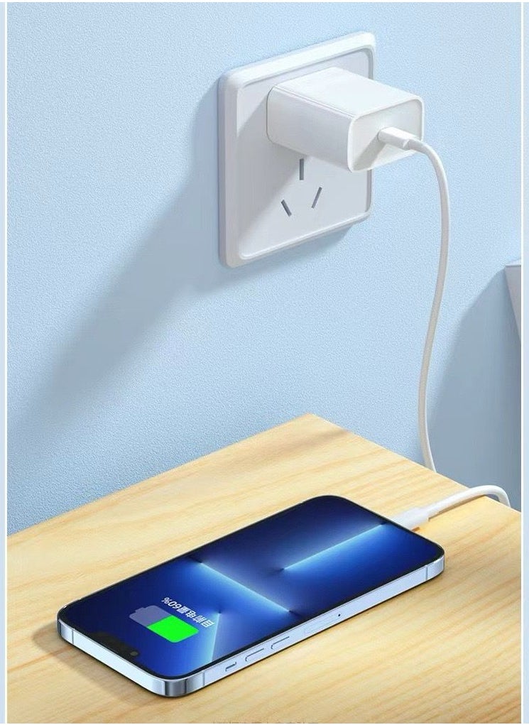 iPhone 16 Charger Fast PD20W USB C Wall Adapter